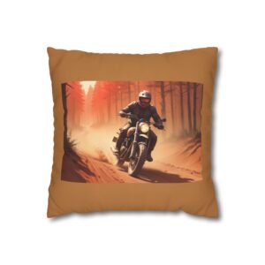 Scrambling Bikes Square Poly Canvas Pillowcase