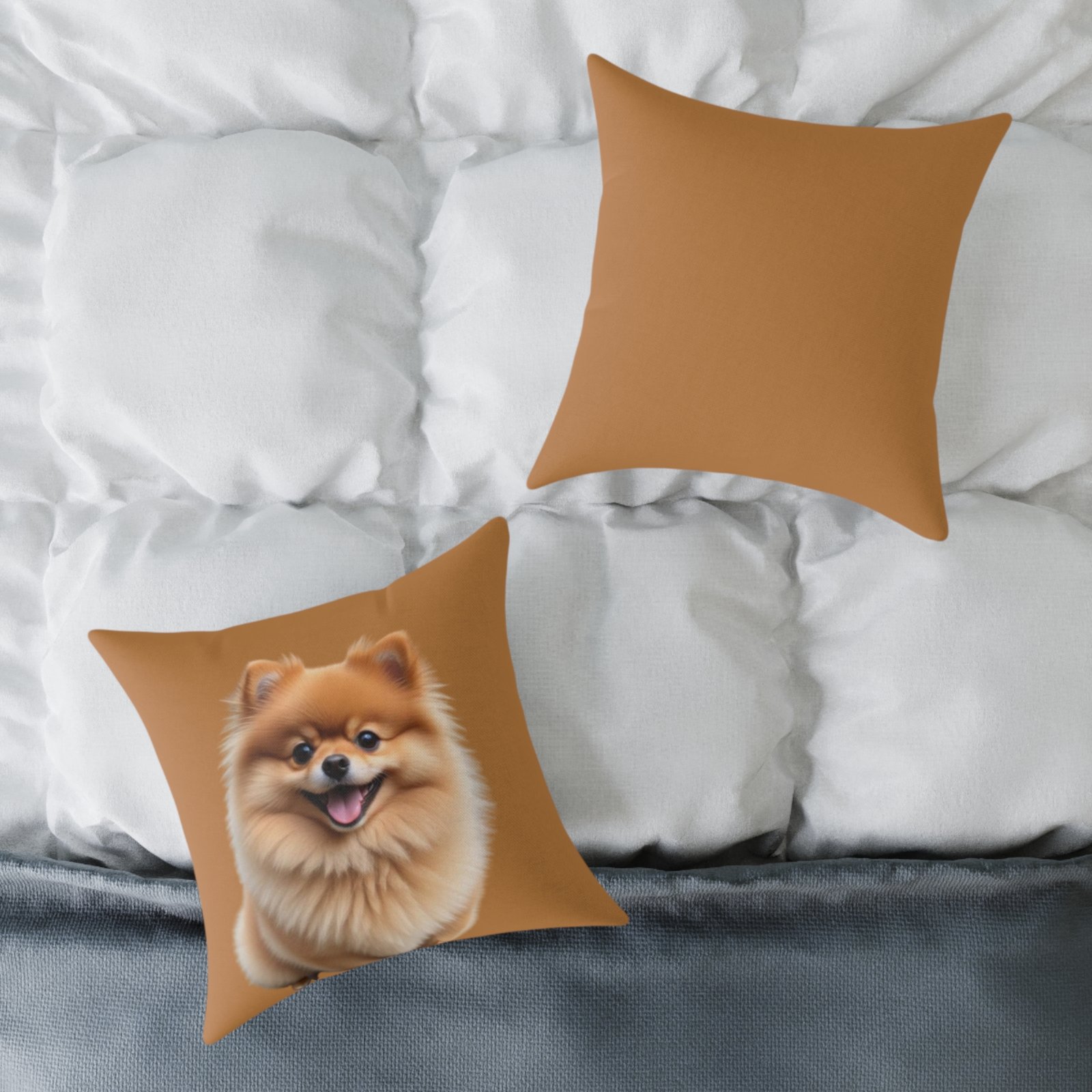 Pomeranian Dog Square Poly Canvas Pillow - Image 8
