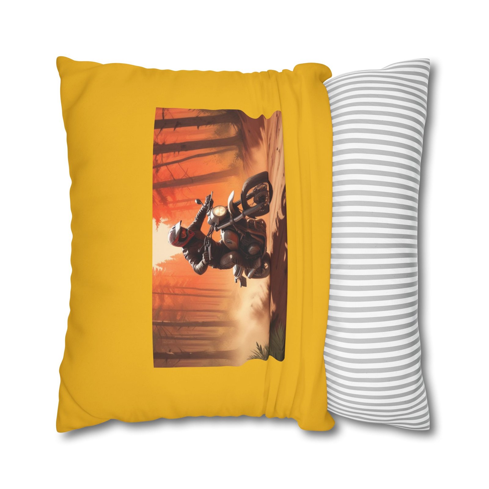 Scrambling Bikes Square Poly Canvas Pillowcase - Image 18
