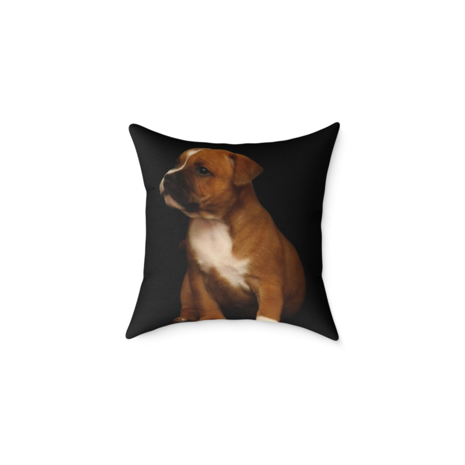 Staffordshire Bull Terrier Square Poly Canvas Pillow 08 - Image 5