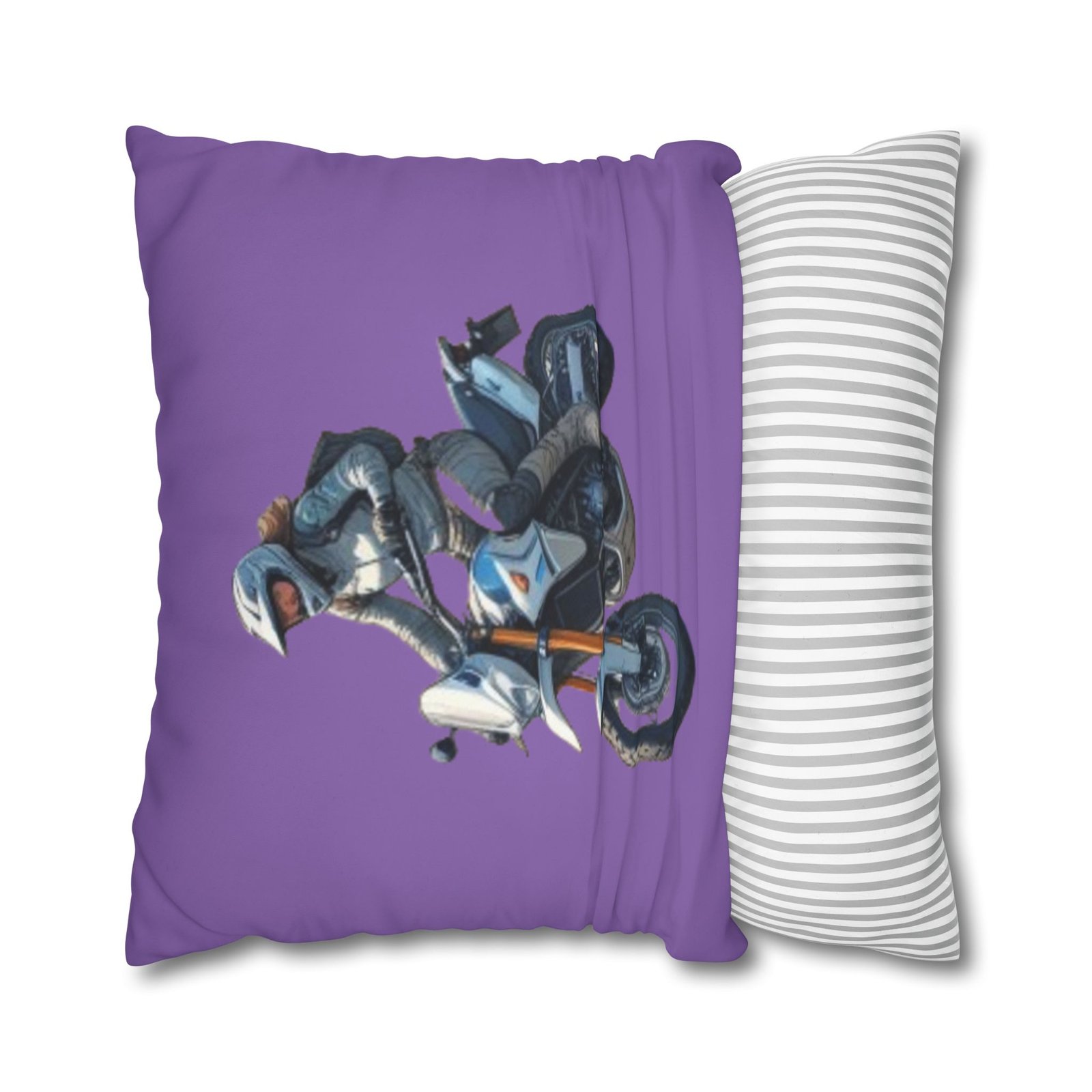 Scrambling Bikes Square Poly Canvas Pillowcase - Image 18