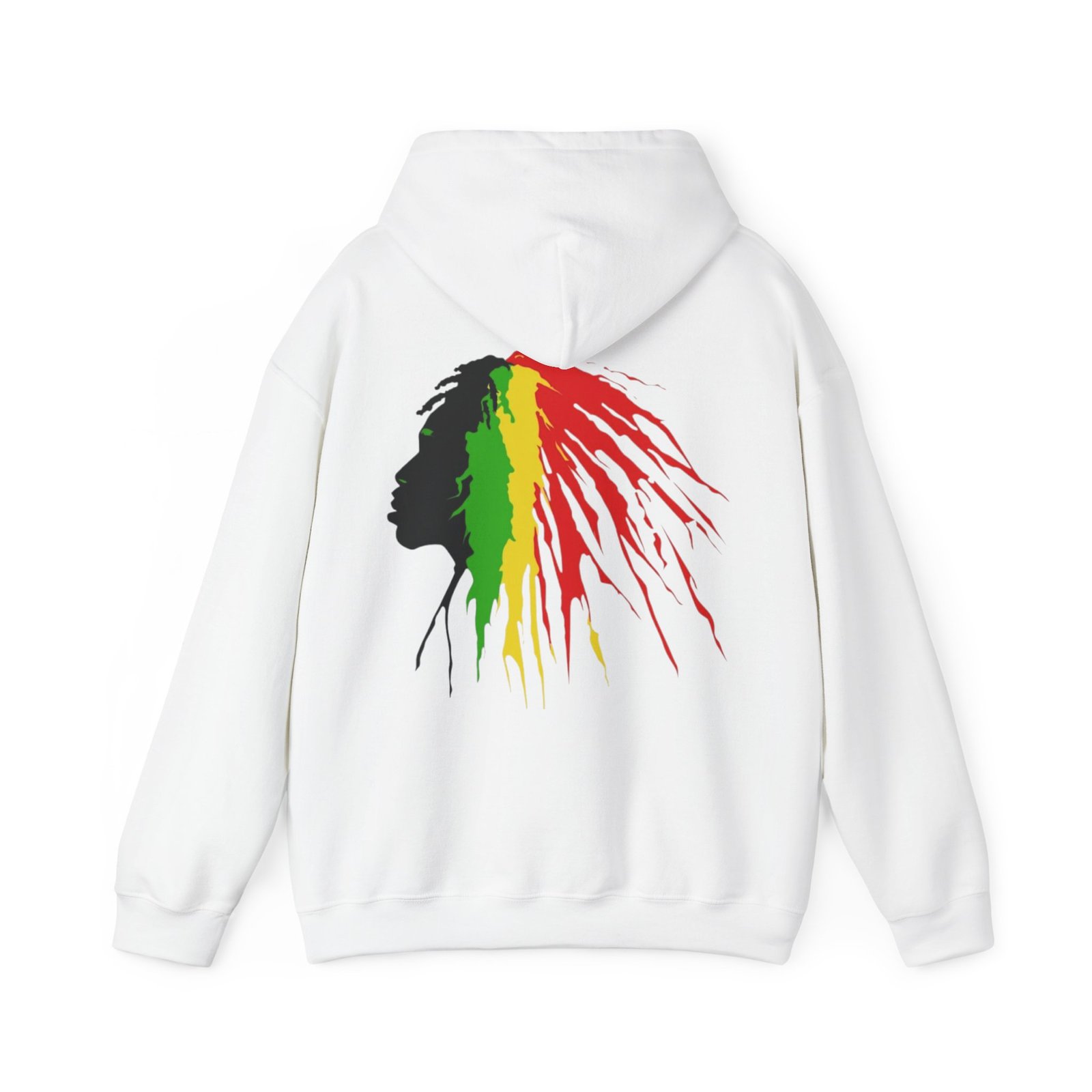 Quote Rasta Reggae Jamaica Hoodie Unisex Heavy Blend™ Hooded Sweatshirt 08 - Image 2