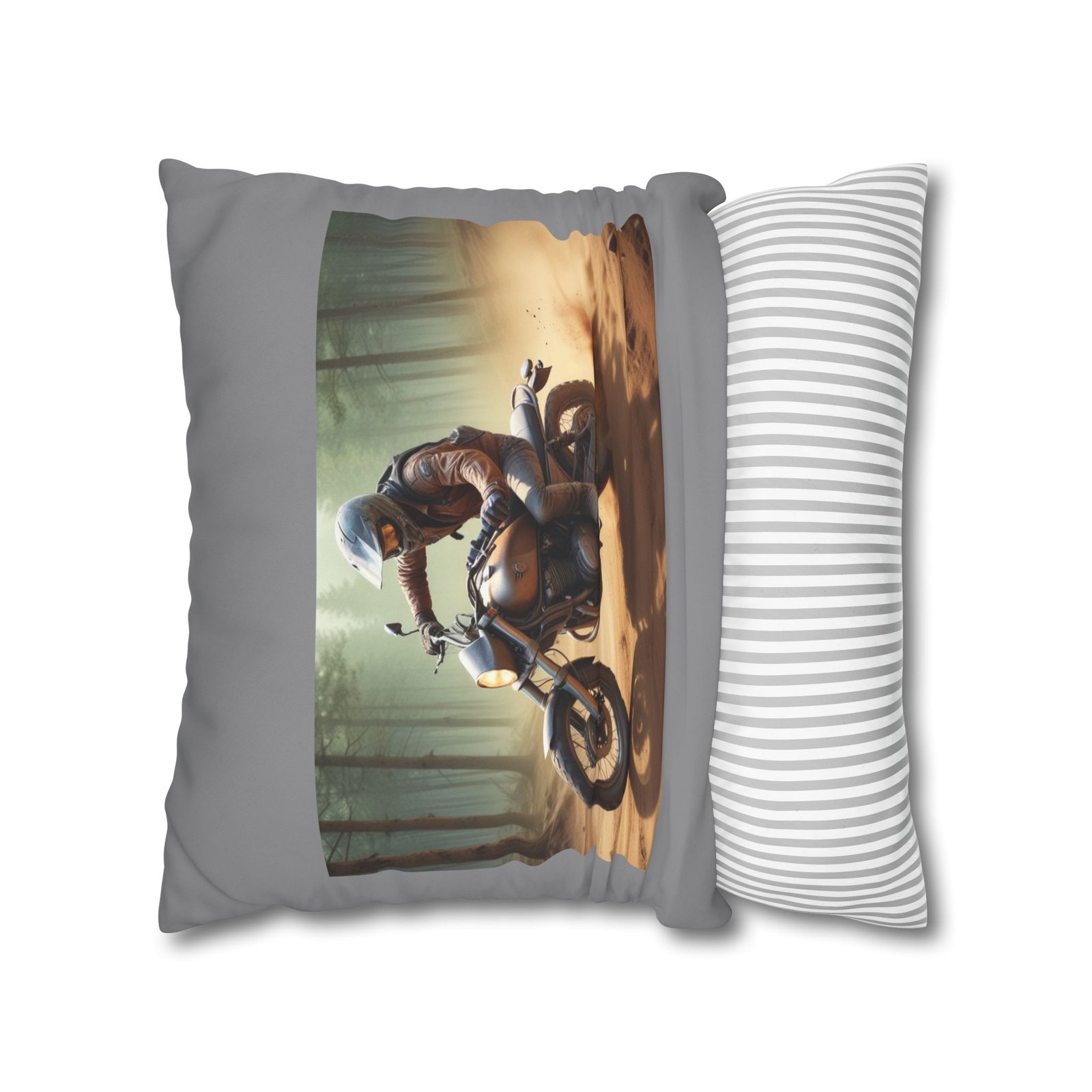 Scrambling Bikes Square Poly Canvas Pillowcase - Image 10
