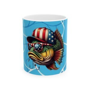 Fishing Fish Water Sports Ceramic Mug - Perfect for Coffee Lovers, Floral Art, Home Decor, Gift Ideas, 11oz, 15oz