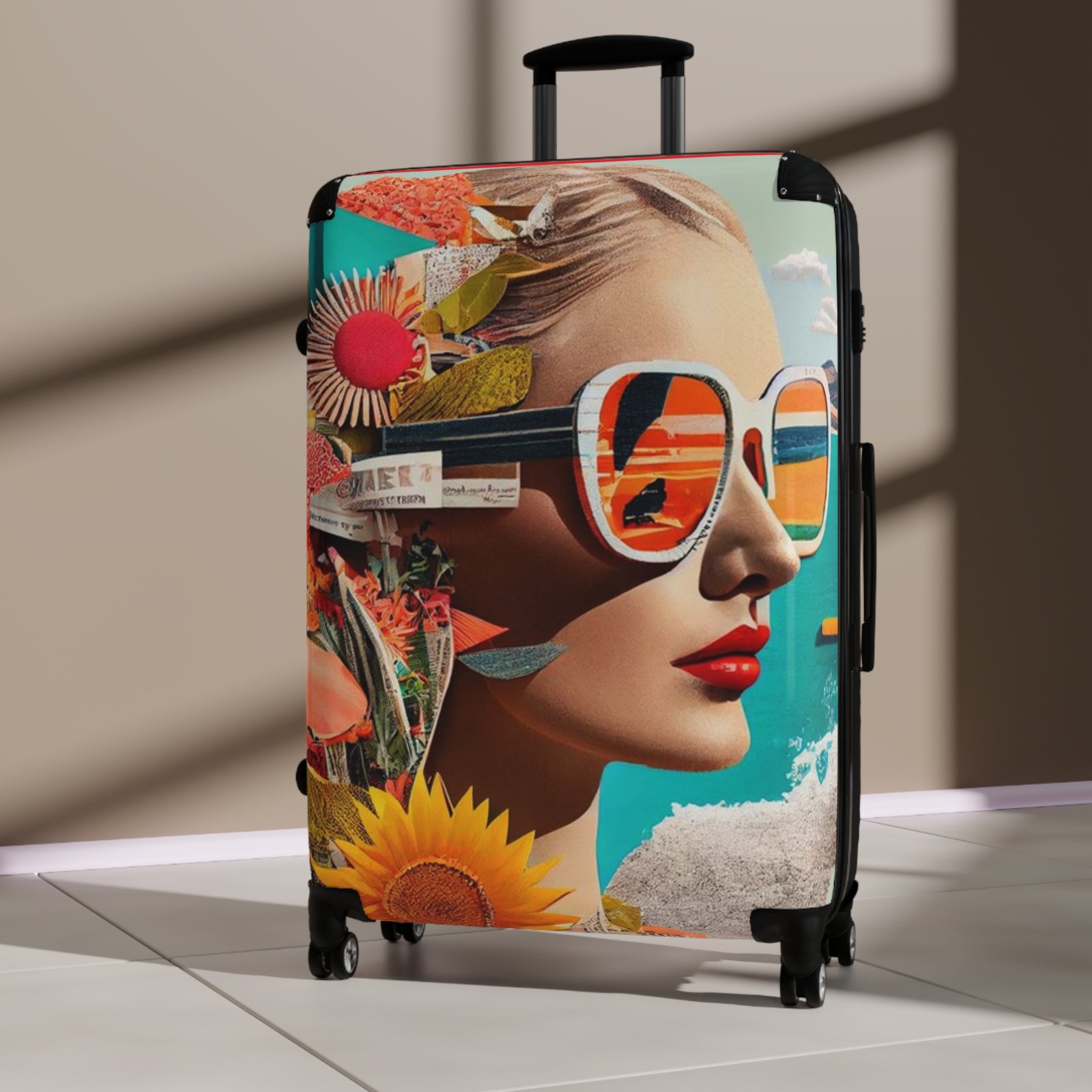 Retro Vintage 70s Prin t Suitcase Flight Case, Vintage Case, Holiday Luggage, Travel Case, Mothers day, Grandma shopping, Beach Case, Teen - Image 12