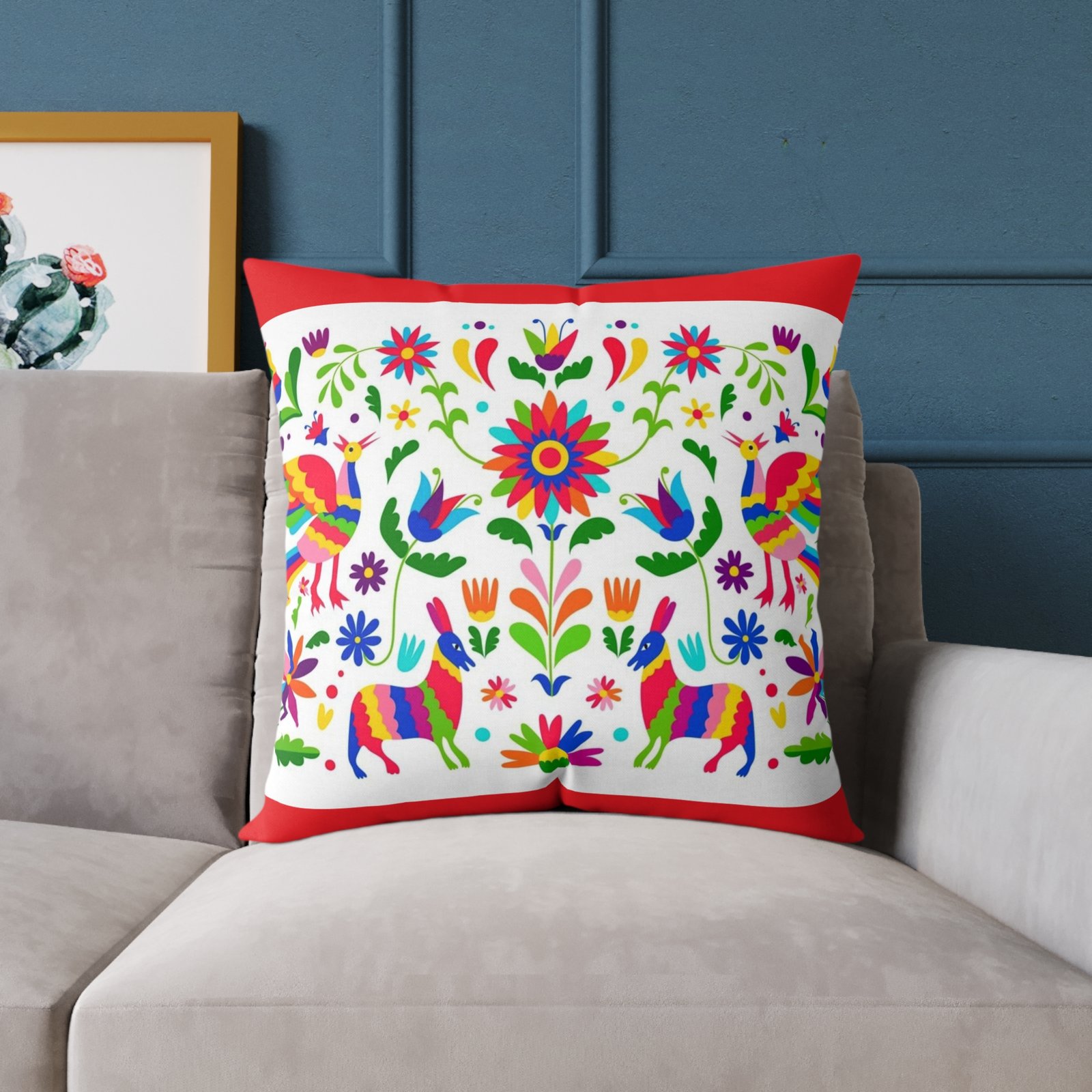 Mexico Square Poly Canvas Pillow - Image 15
