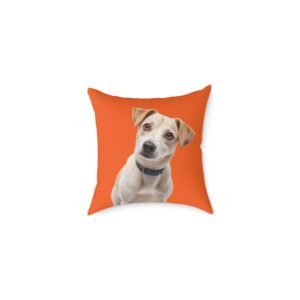 Jack Russell Square Poly Canvas Pillow