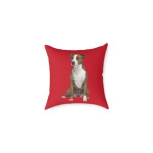 Staffordshire Bull Terrier Square Poly Canvas Pillow