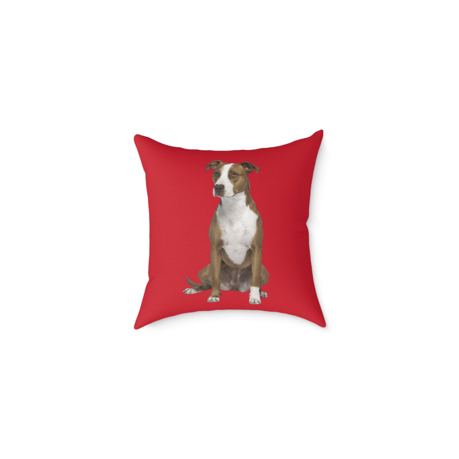 Staffordshire Bull Terrier Square Poly Canvas Pillow