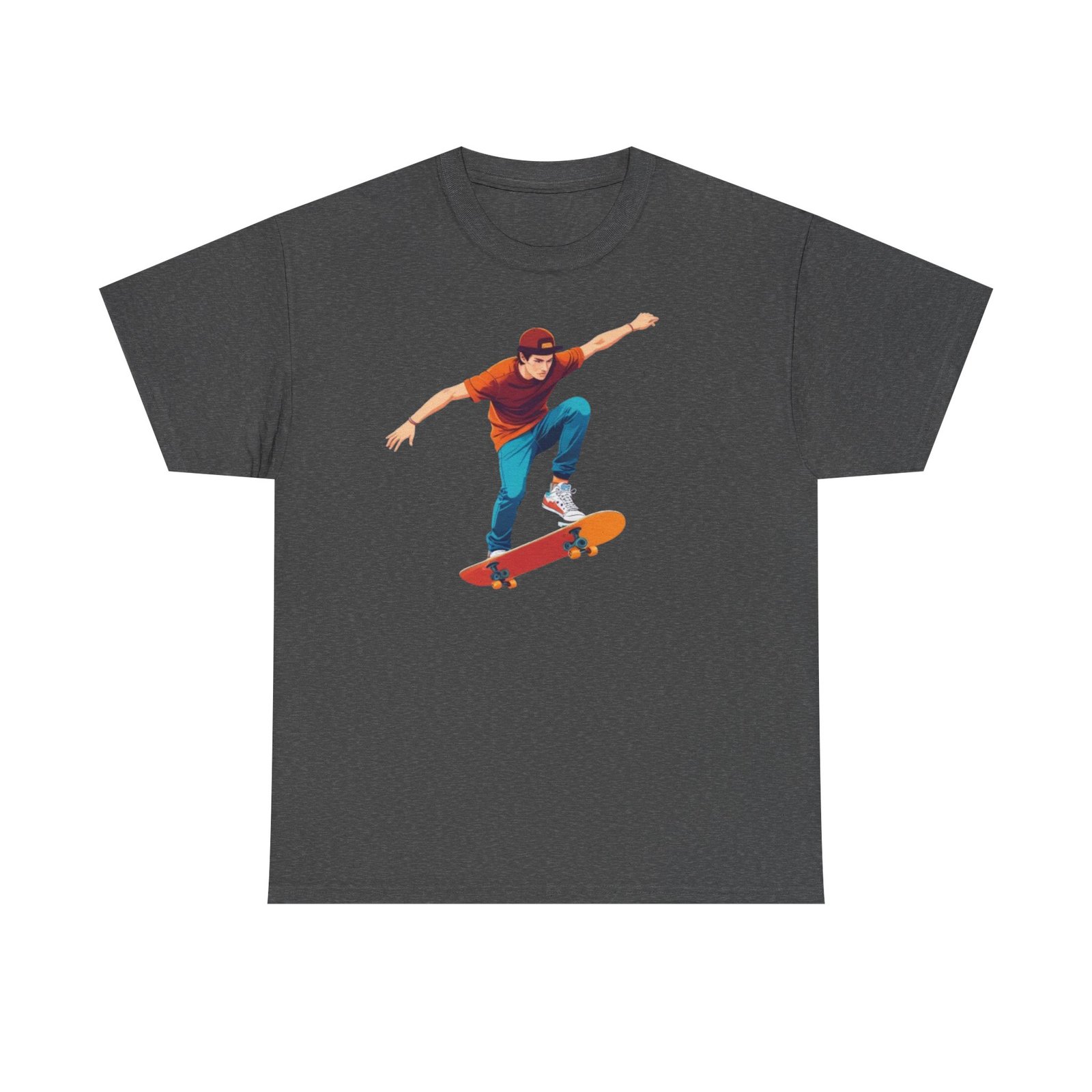 Skateboard Unisex Heavy Cotton Tee - Image 41