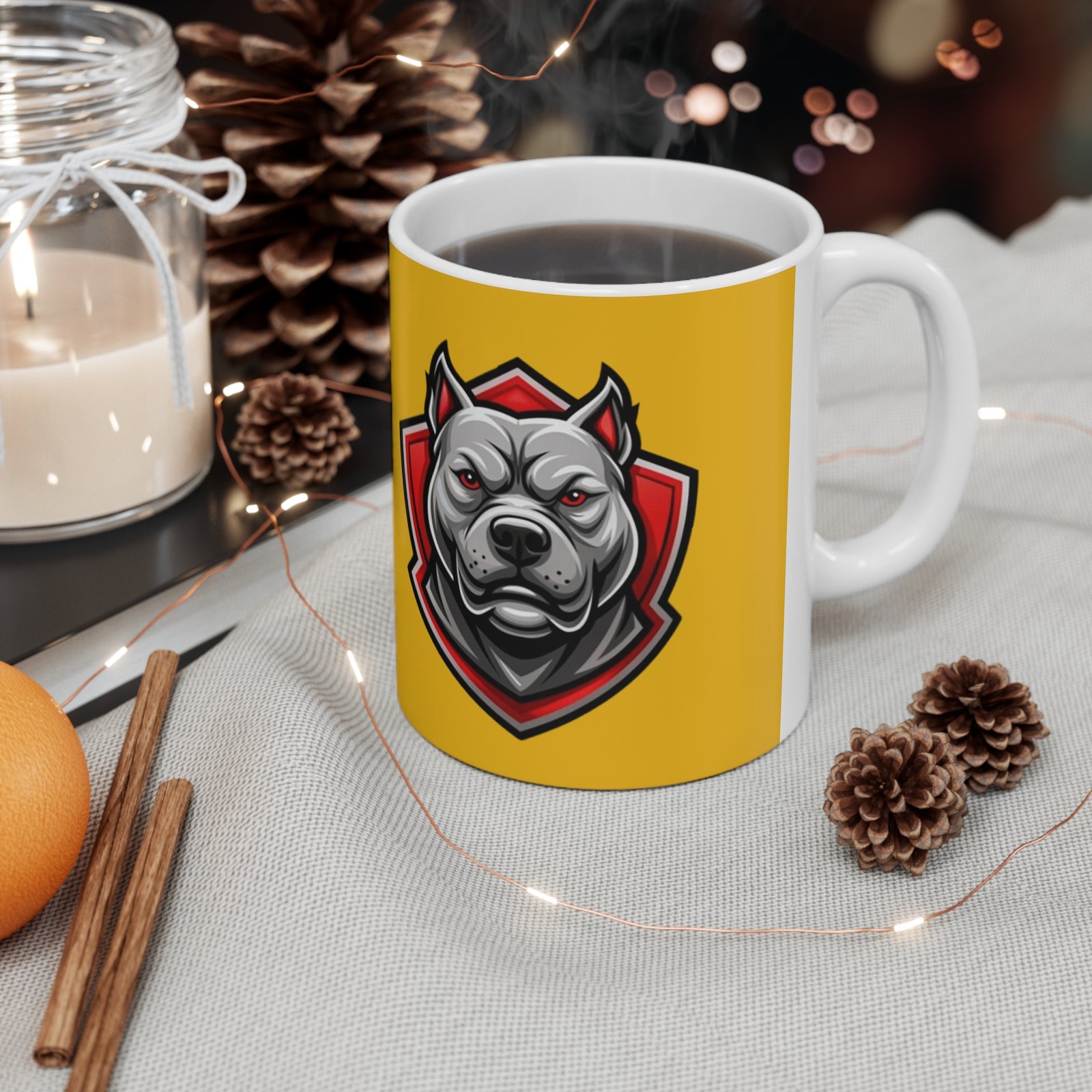 Bull Terrier Ceramic Coffee Cups, 11oz, 15oz - Image 4