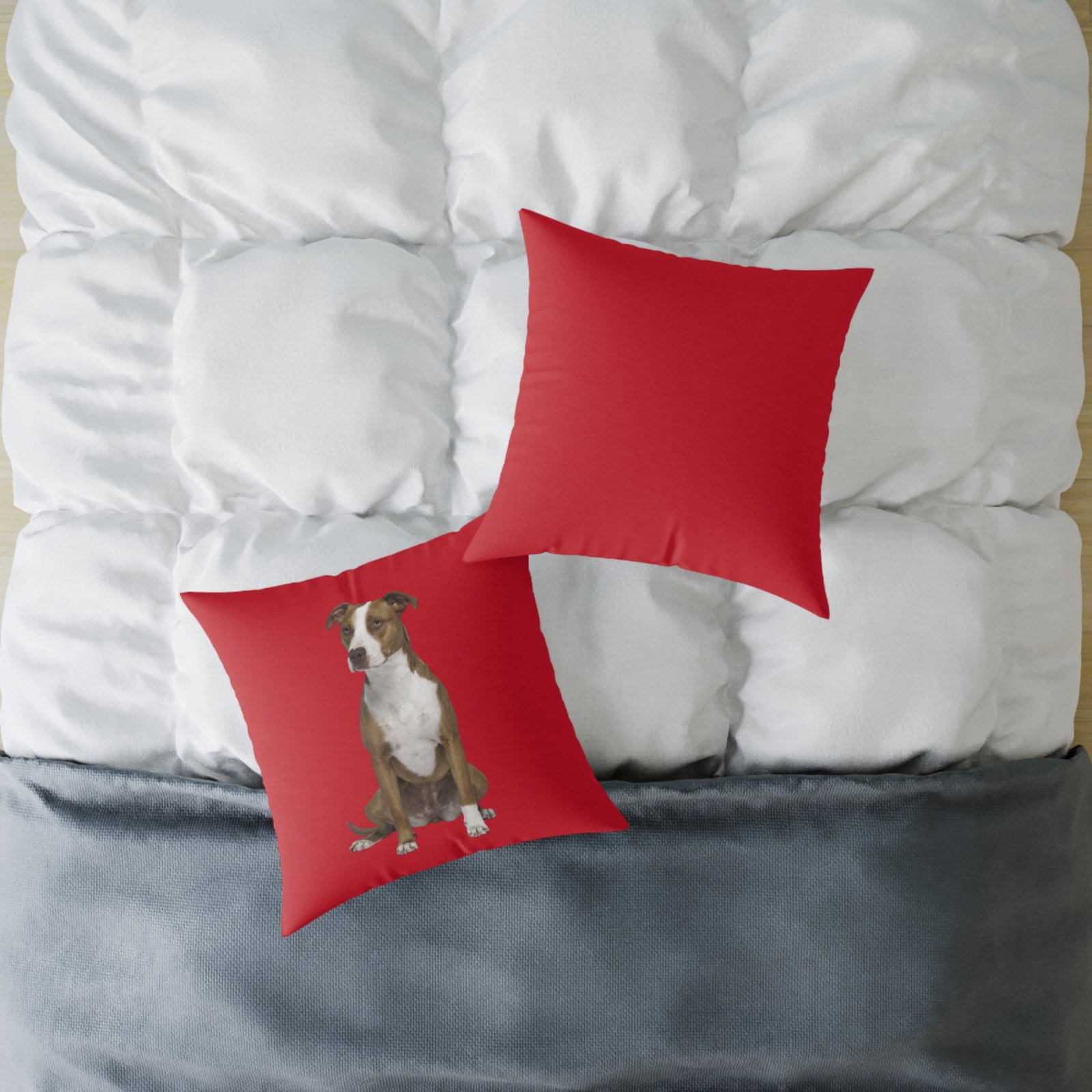 Staffordshire Bull Terrier Square Poly Canvas Pillow - Image 12