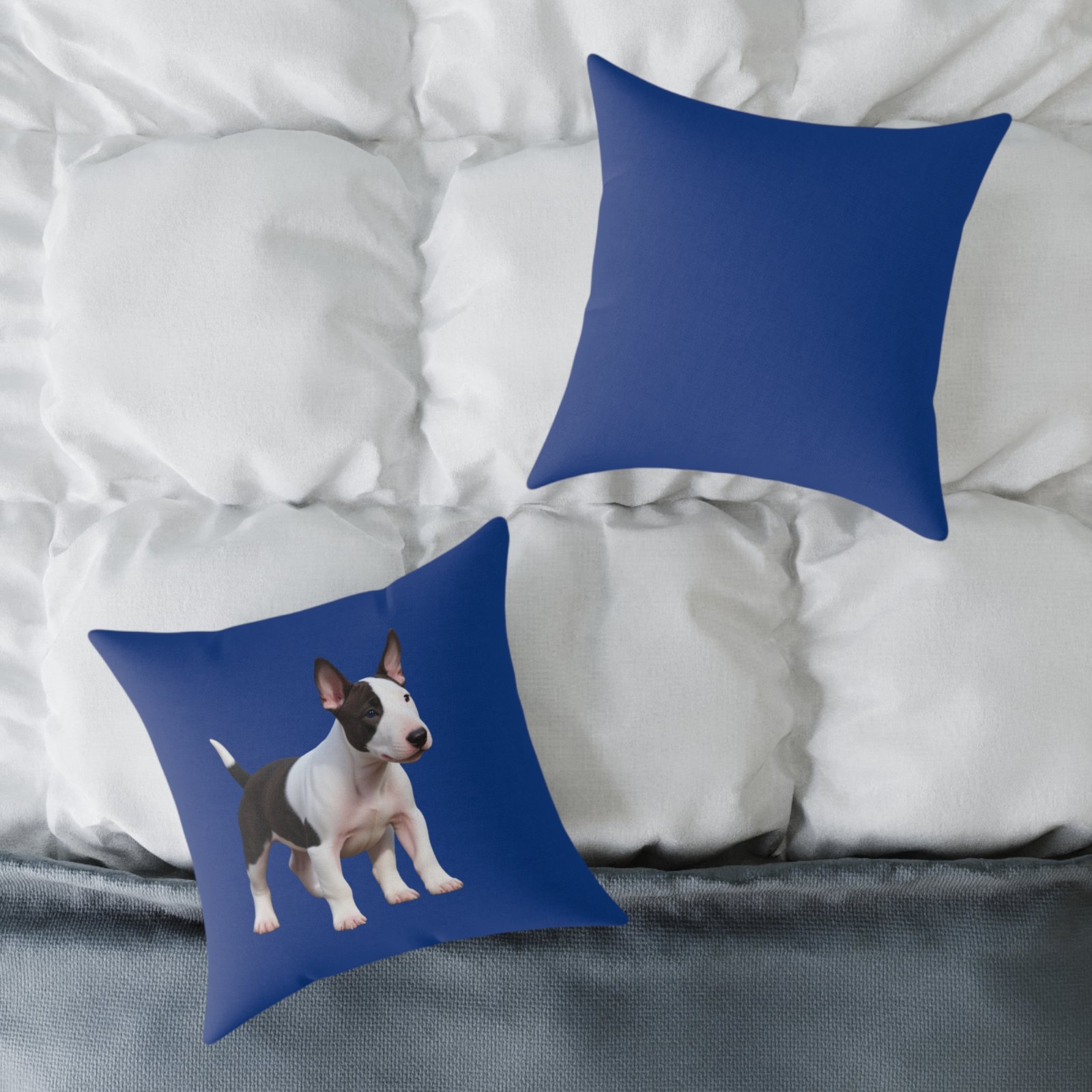English Bull Terrier Square Poly Canvas Pillow - Image 8