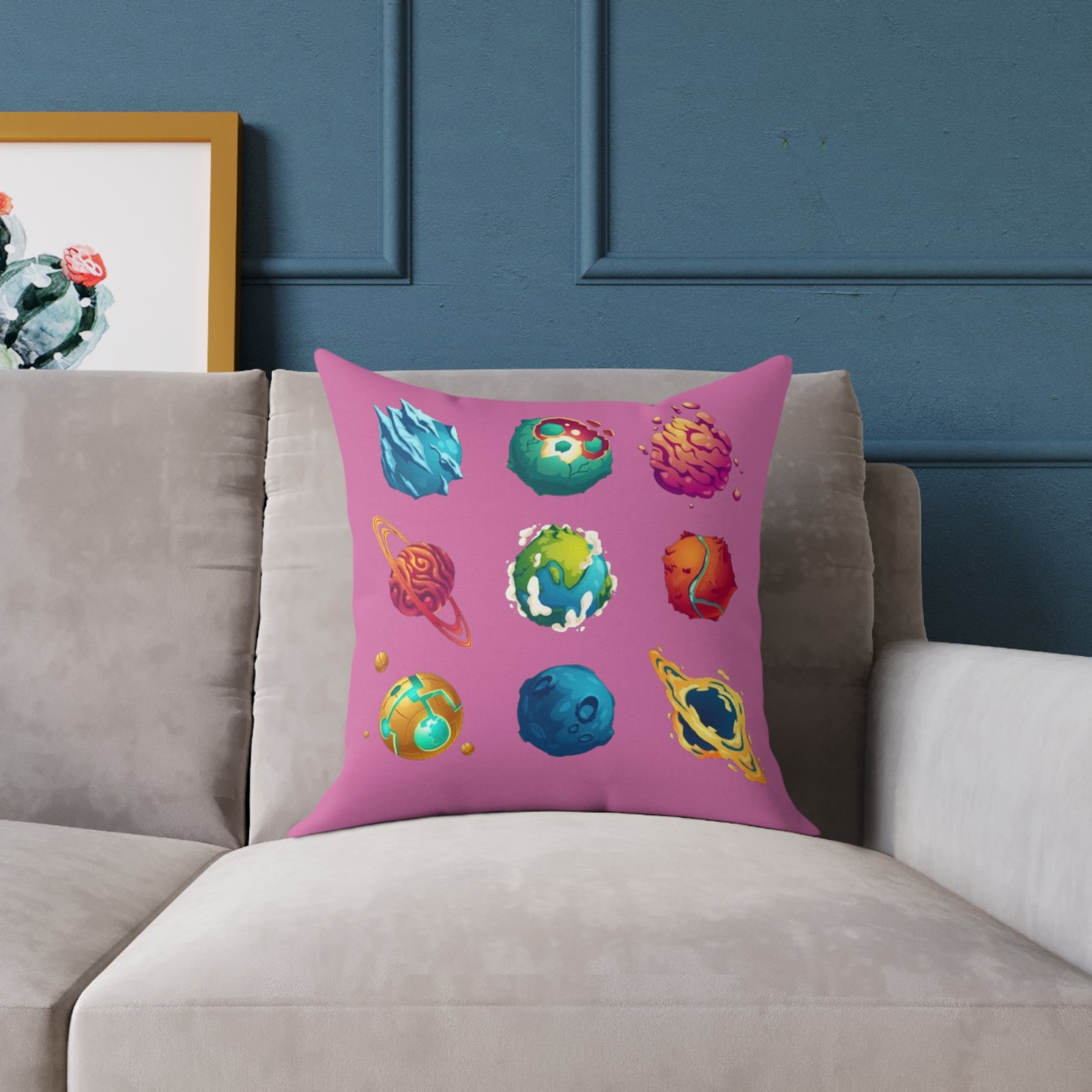 Outer Space Square Poly Canvas Pillow - Image 7