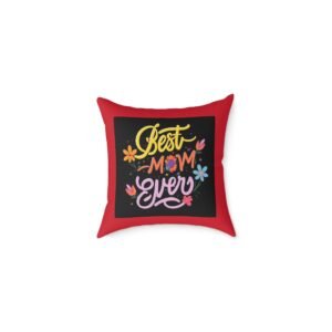 Best Mum Square Poly Canvas Pillow