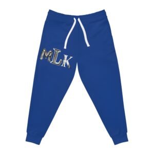 Athletic Joggers with MLK Design, Comfortable Jogging Pants, Sportswear Gift, Activewear, Fitness Apparel, Red Joggers