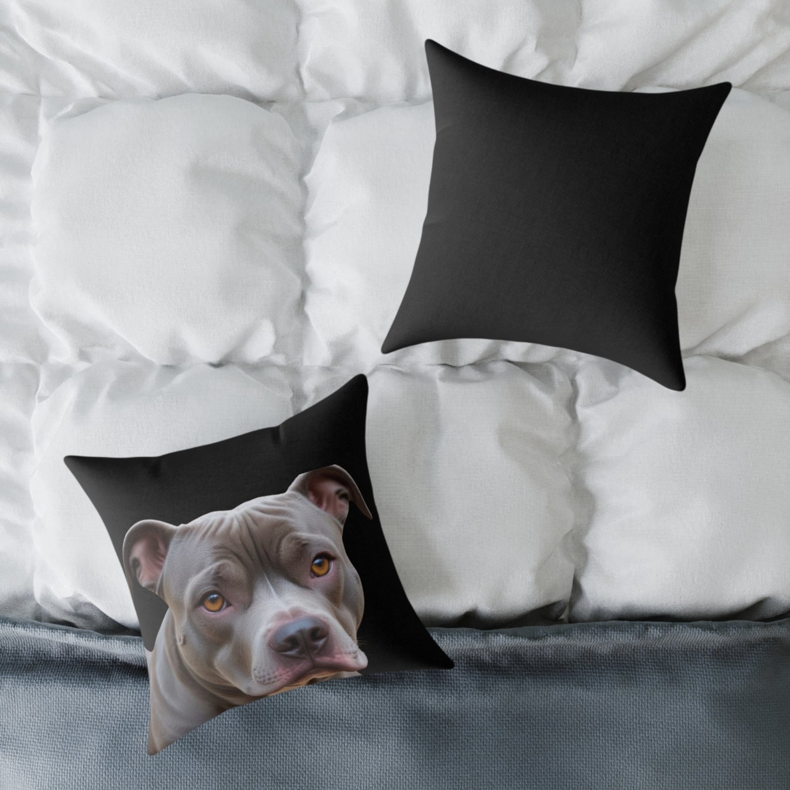 Staffordshire Bull Terrier Square Poly Canvas Pillow - Image 8