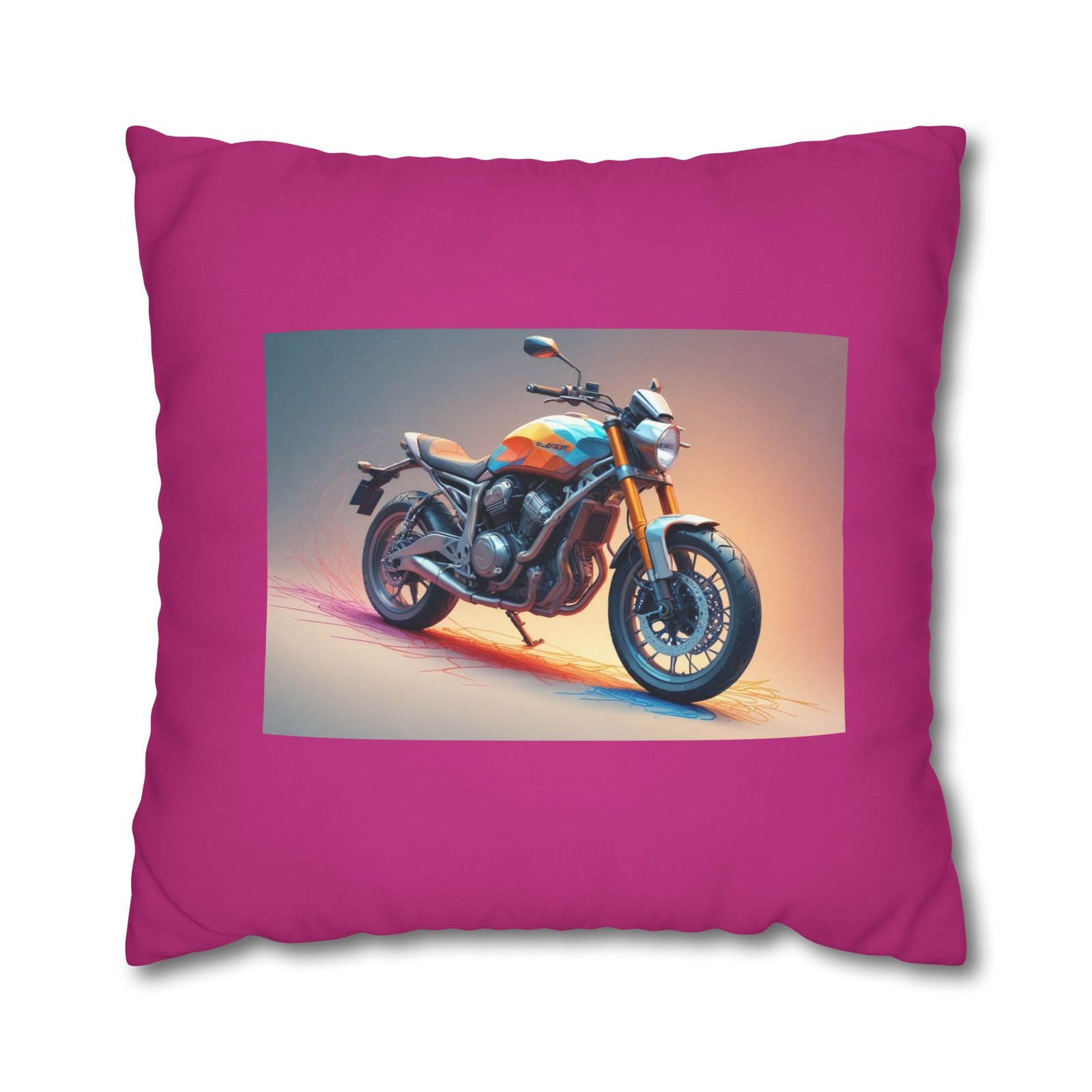 Scrambling Bikes Square Poly Canvas Pillowcase - Image 17
