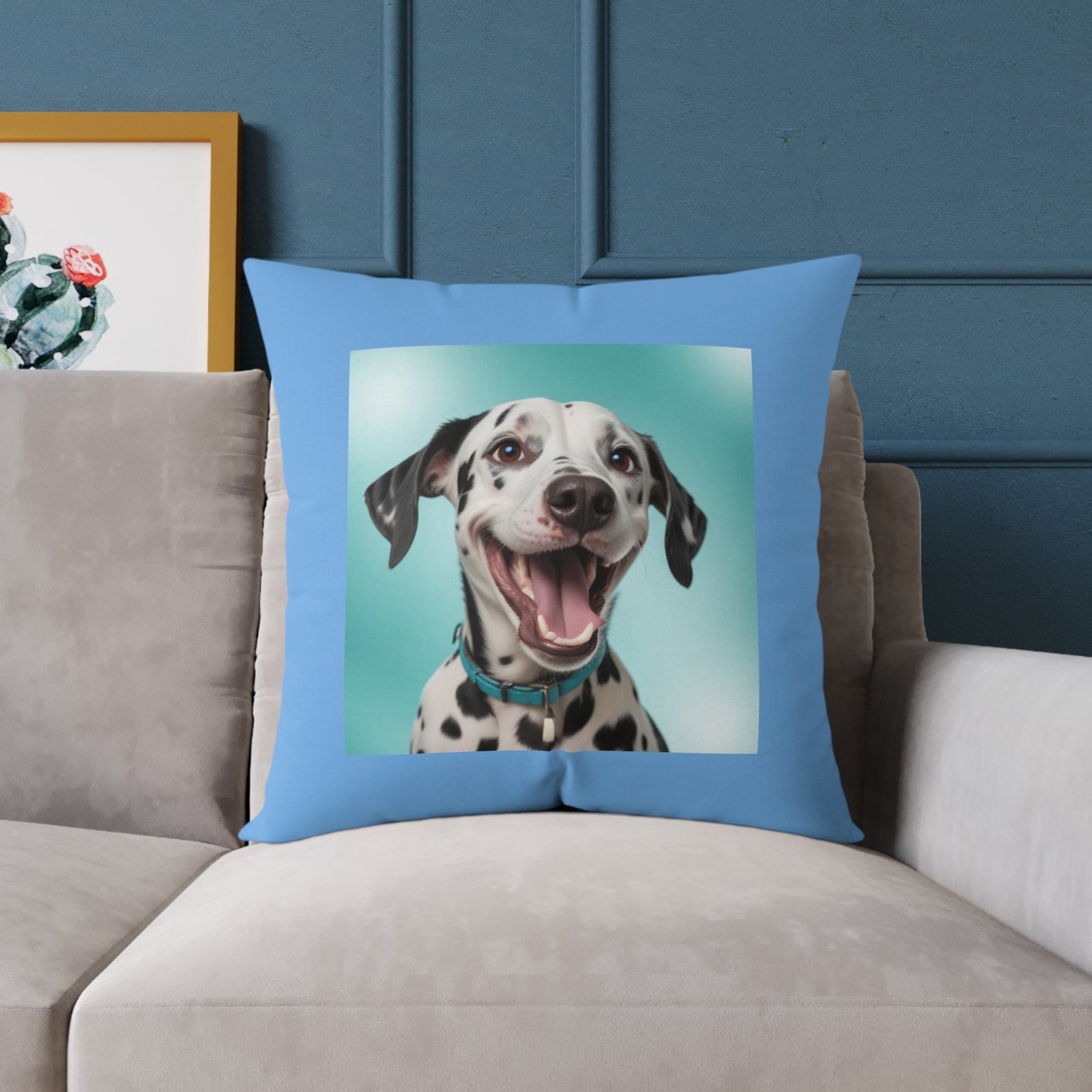 Dalmatian Pet Dog Puppy Cushion 08 Square Poly Canvas Pillow 08 - Image 15