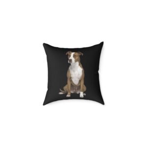 Staffordshire Bull Terrier Square Poly Canvas Pillow