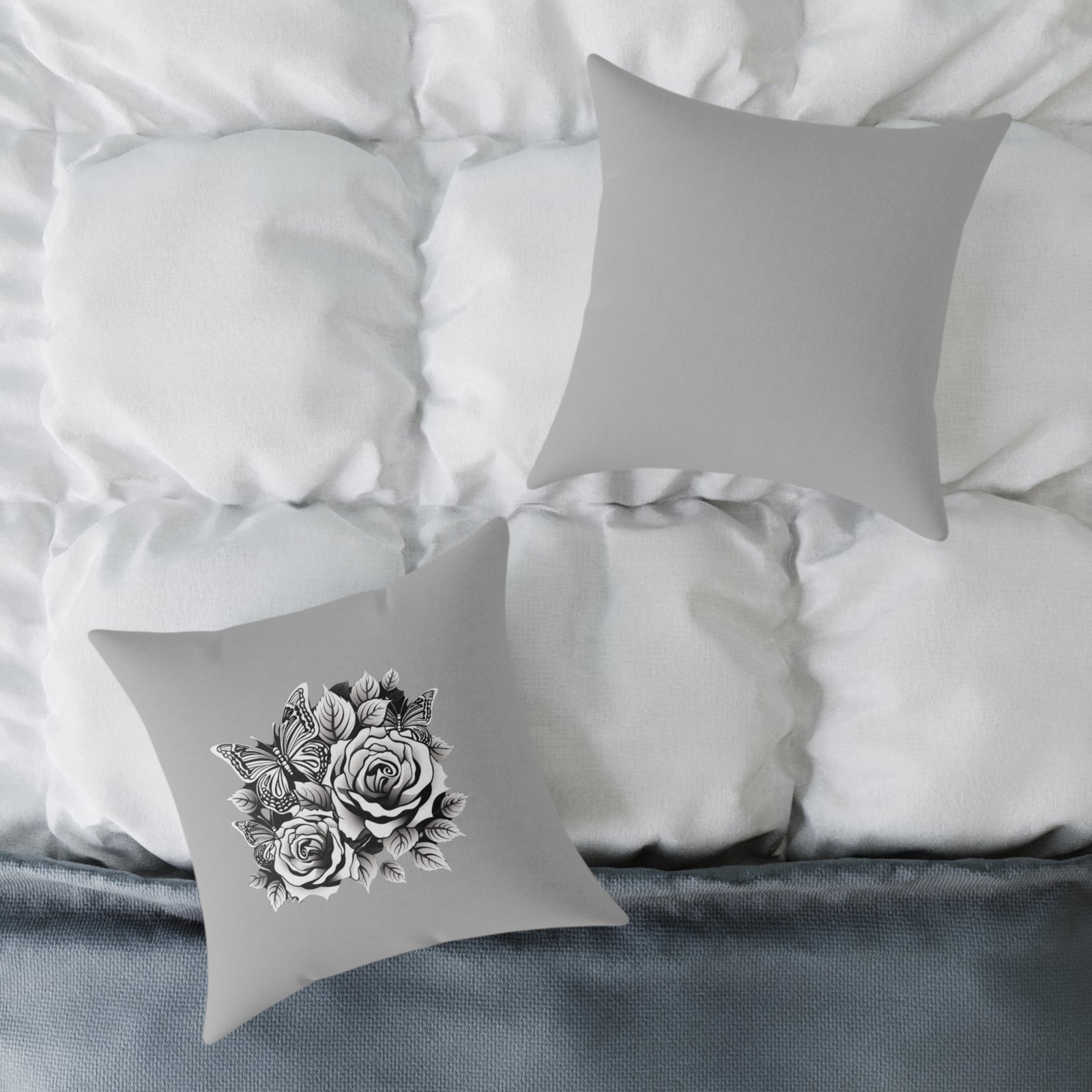 Butterfly Square Poly Canvas Pillow - Image 8