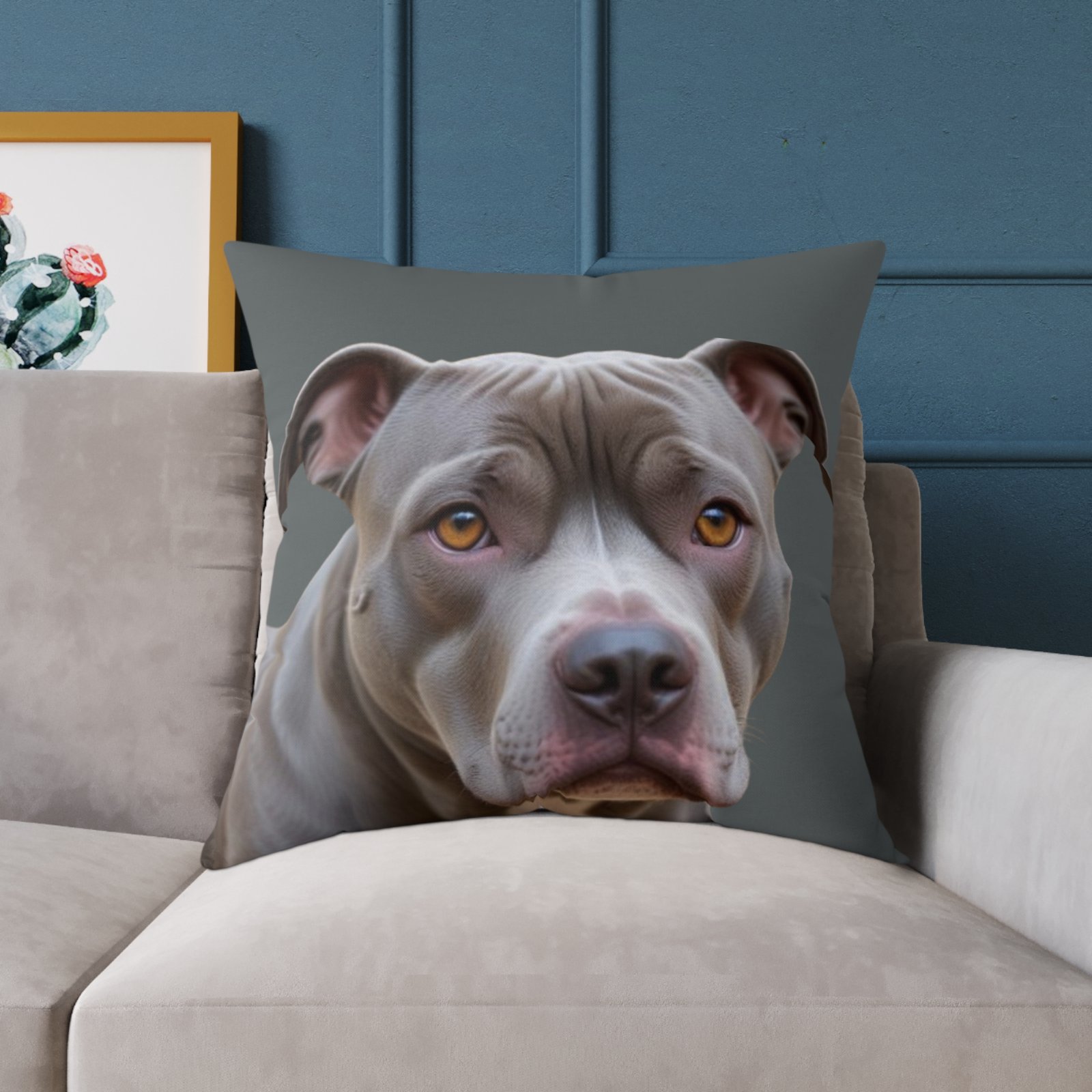 Staffordshire Bull Terrier Square Poly Canvas Pillow - Image 19