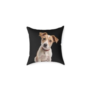Jack Russell Square Poly Canvas Pillow