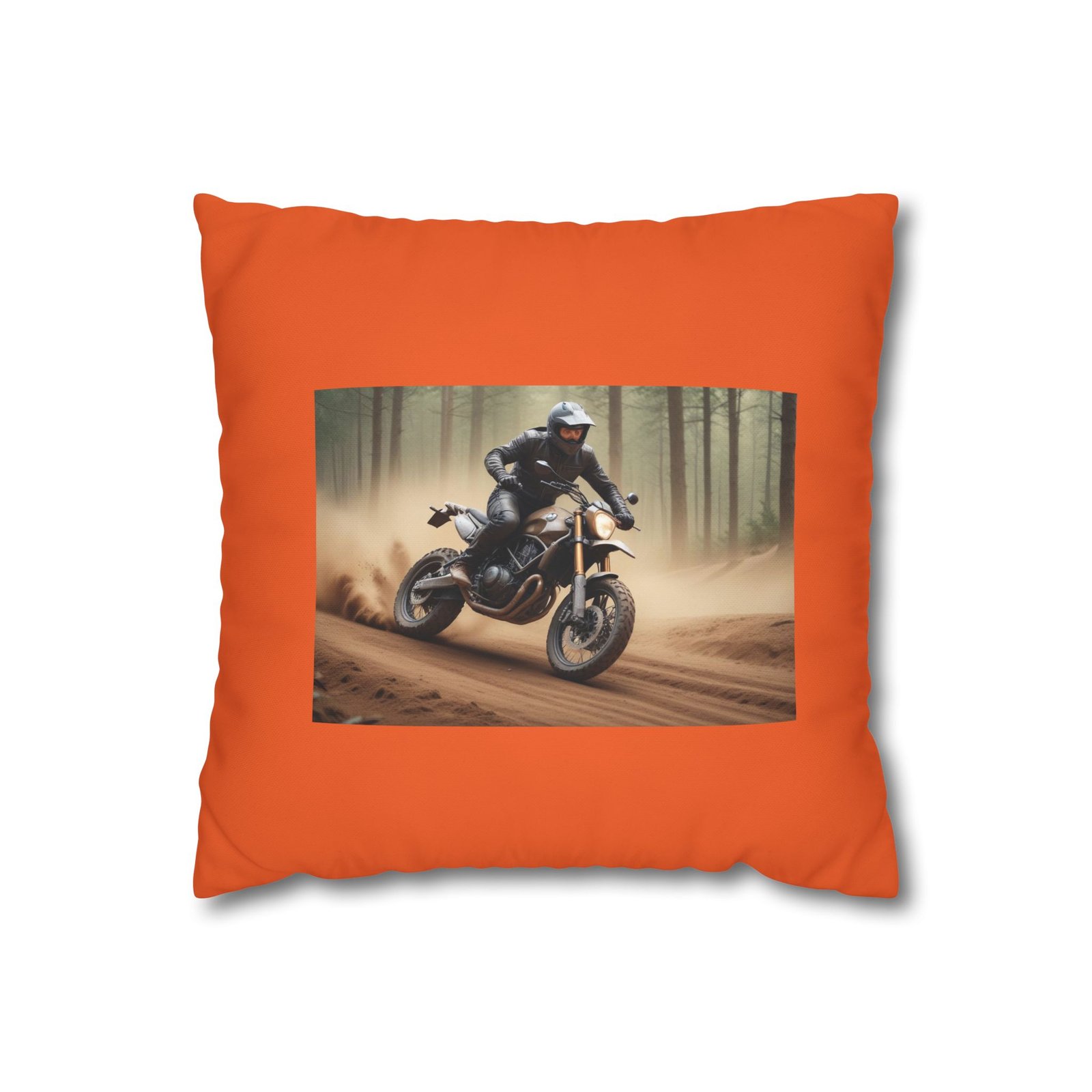 Scrambling Bikes Square Poly Canvas Pillowcase