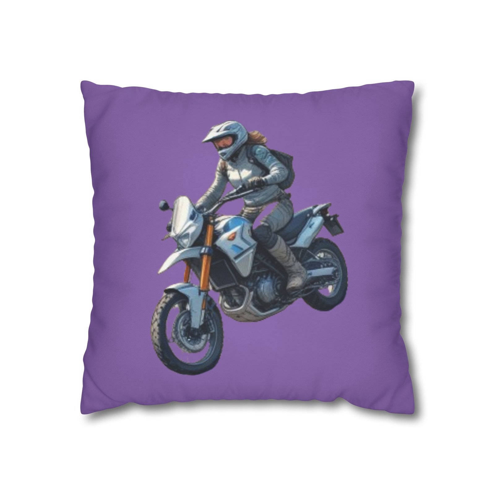Scrambling Bikes Square Poly Canvas Pillowcase - Image 5