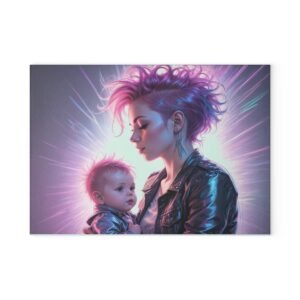 Punk Rocker Glass Cutting Board - Unique Kitchen Decor, Perfect Gift for Chefs, Home Cooks, and Housewarmings, Ideal for Birthdays or Holidays