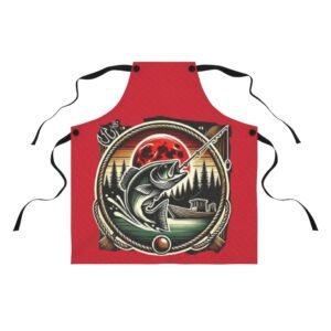 Fishing Enthusiast Apron - Go Fishing Kitchen Gift, BBQ Cooking Gear, Fisherman Accessory, Outdoor Cooking Apron, Unique Gift for Anglers