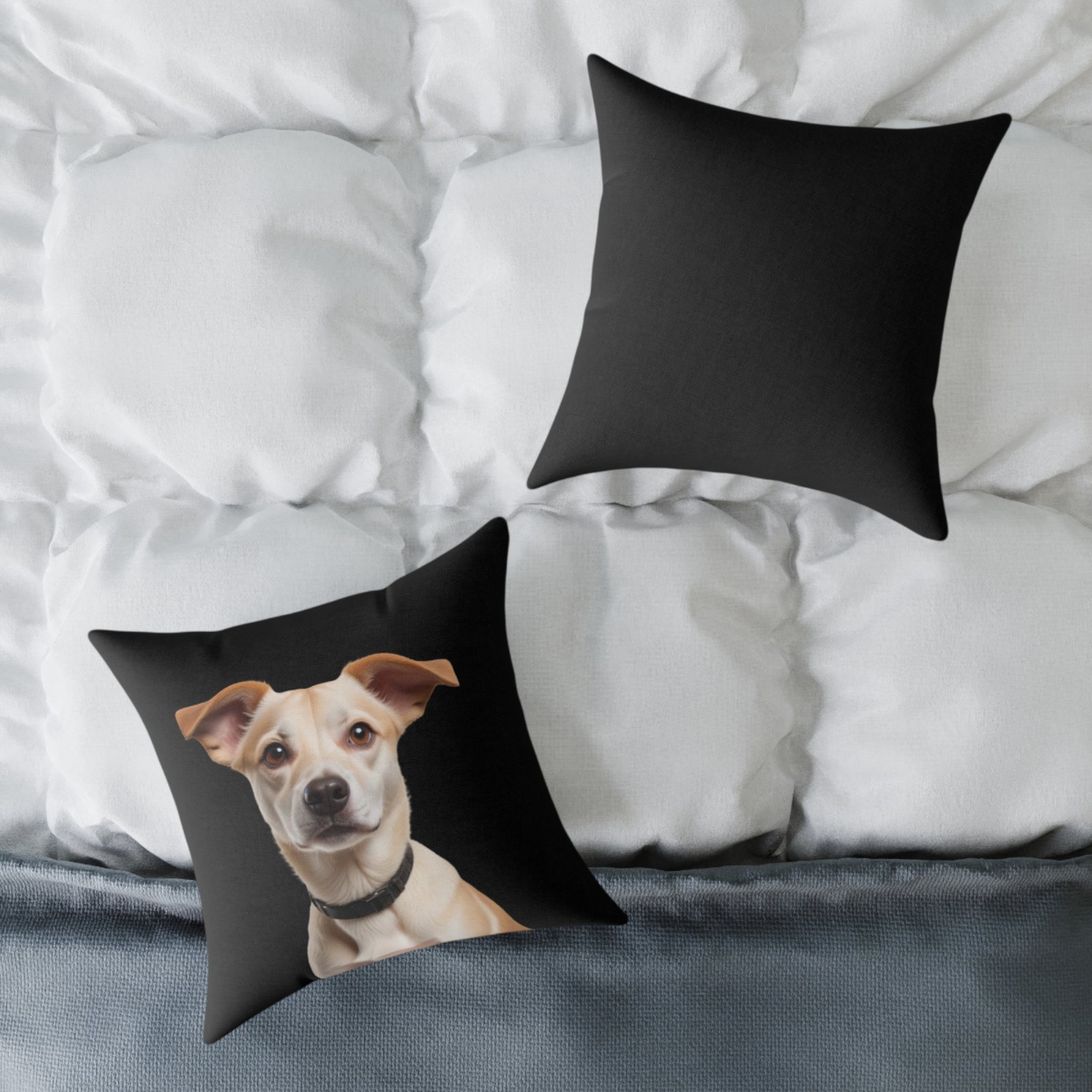 Jack Russell Square Poly Canvas Pillow - Image 8