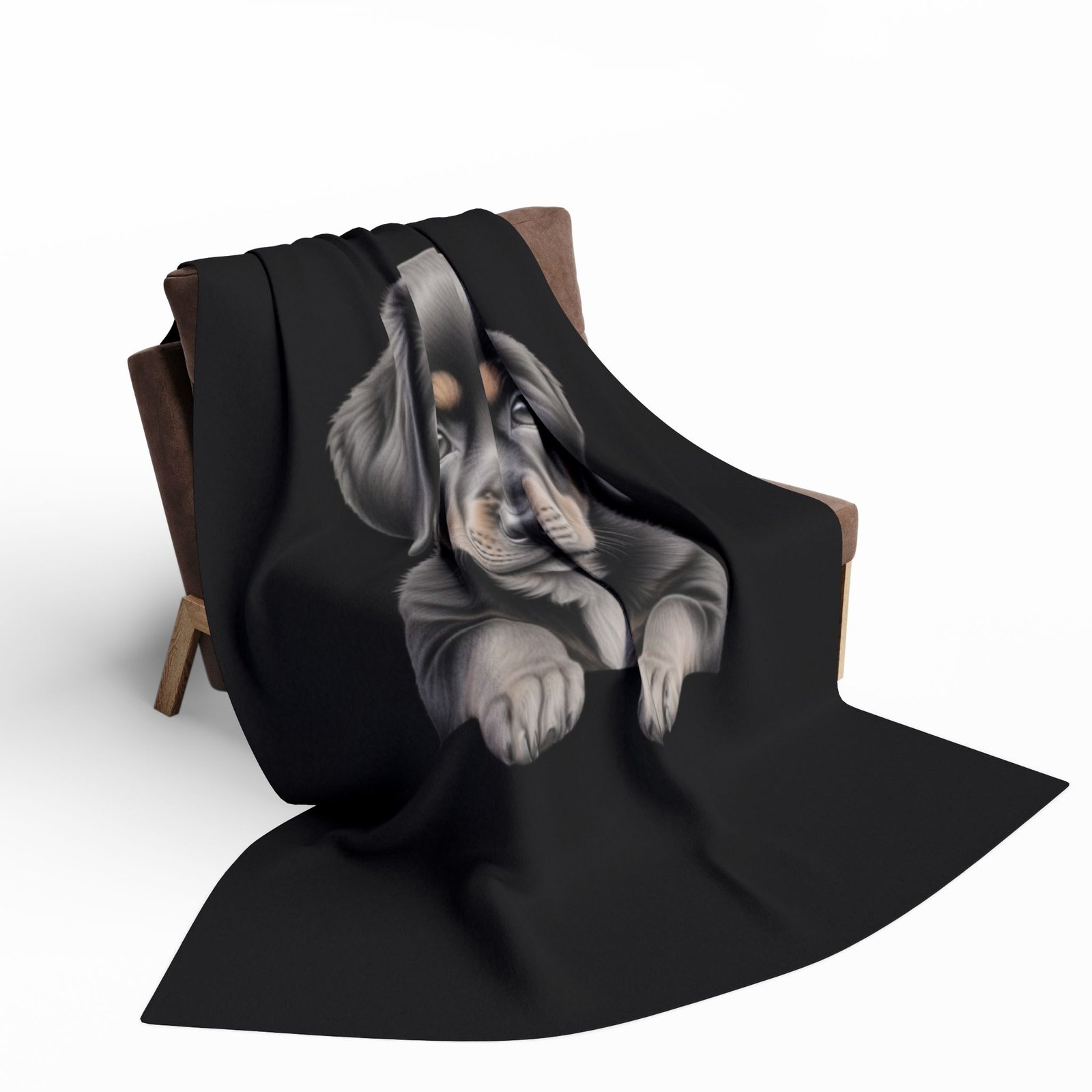 Rottweiller Puppy Arctic Fleece Blanket 08 - Image 12