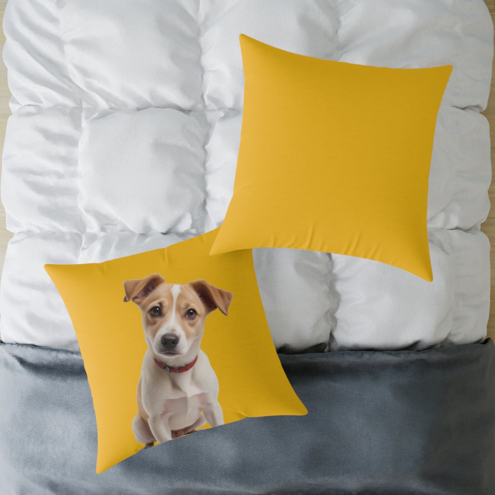 Jack Russell Square Poly Canvas Pillow - Image 20