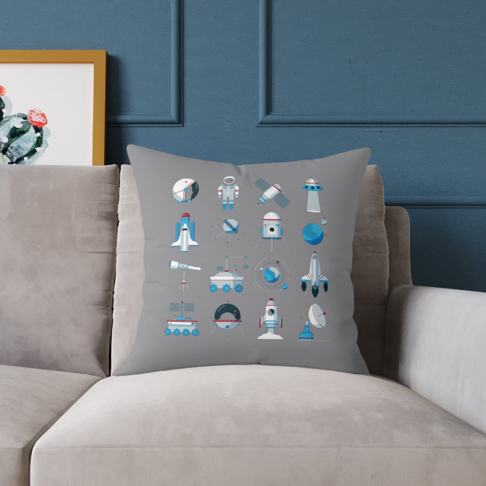 Outer Space Square Poly Canvas Pillow - Image 11