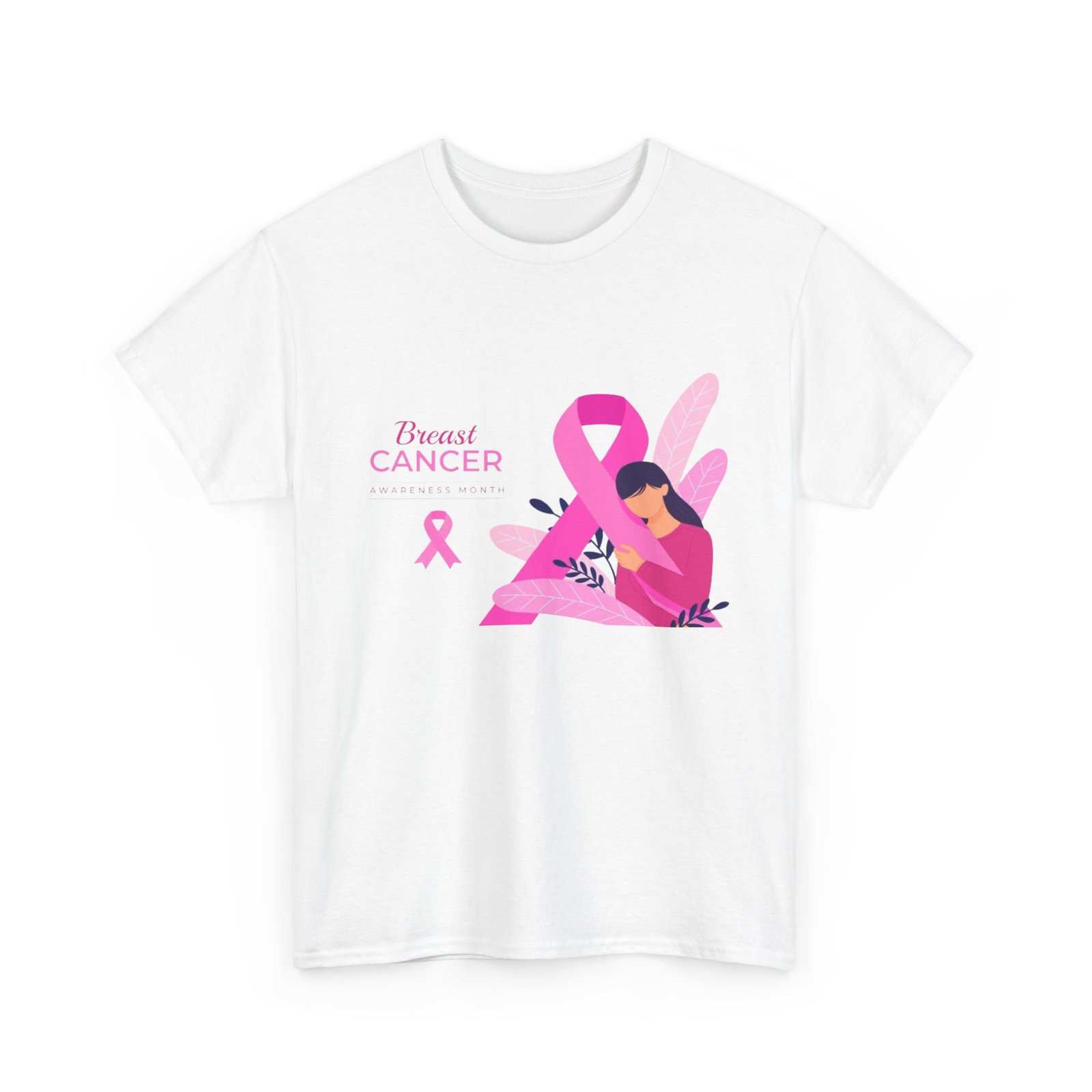 Breast Cancer Awareness Unisex Heavy Cotton Tee - Image 3