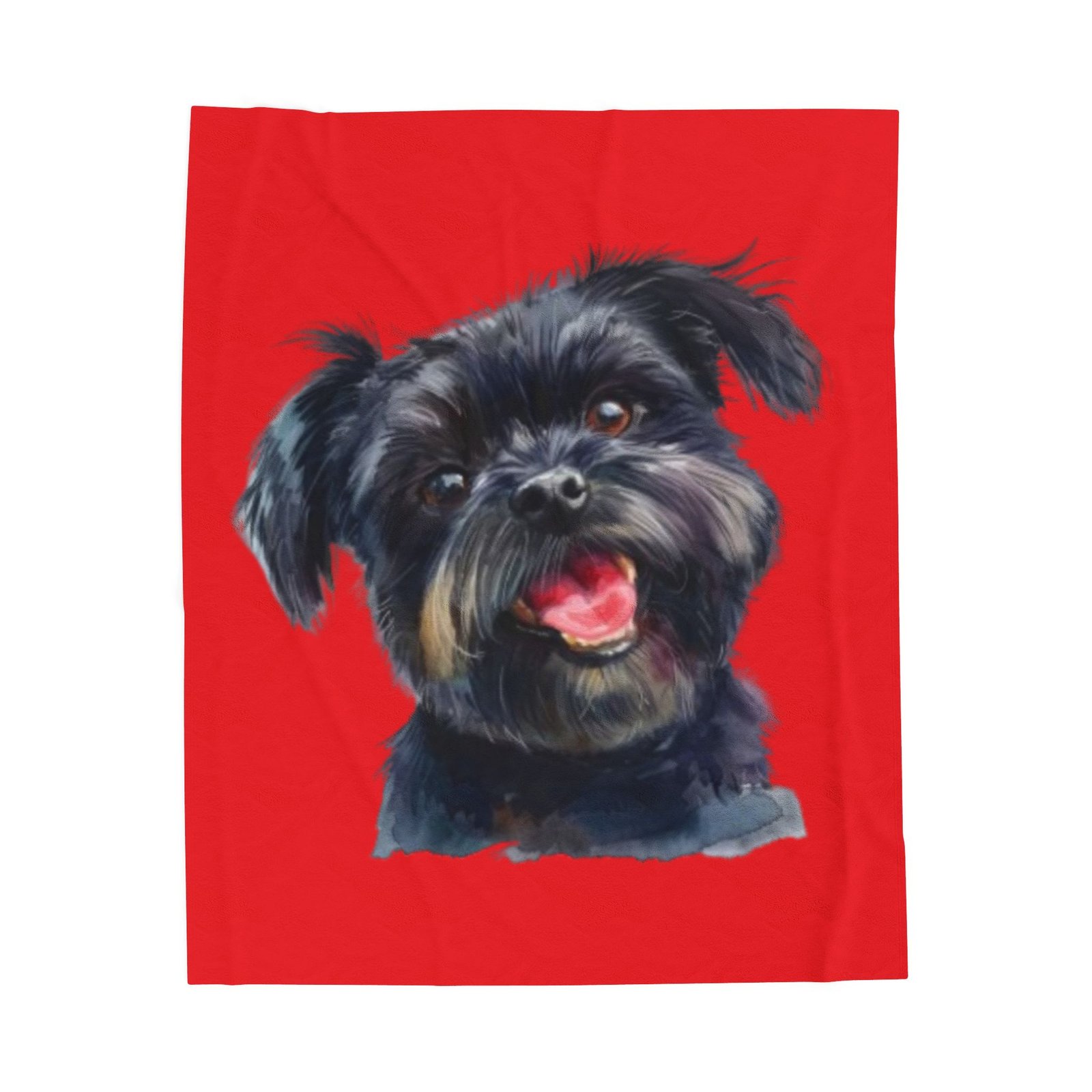 Terrier Dog Custom Dog Portrait Velveteen Plush Blanket | Cozy Pet Lover Gift - Image 5
