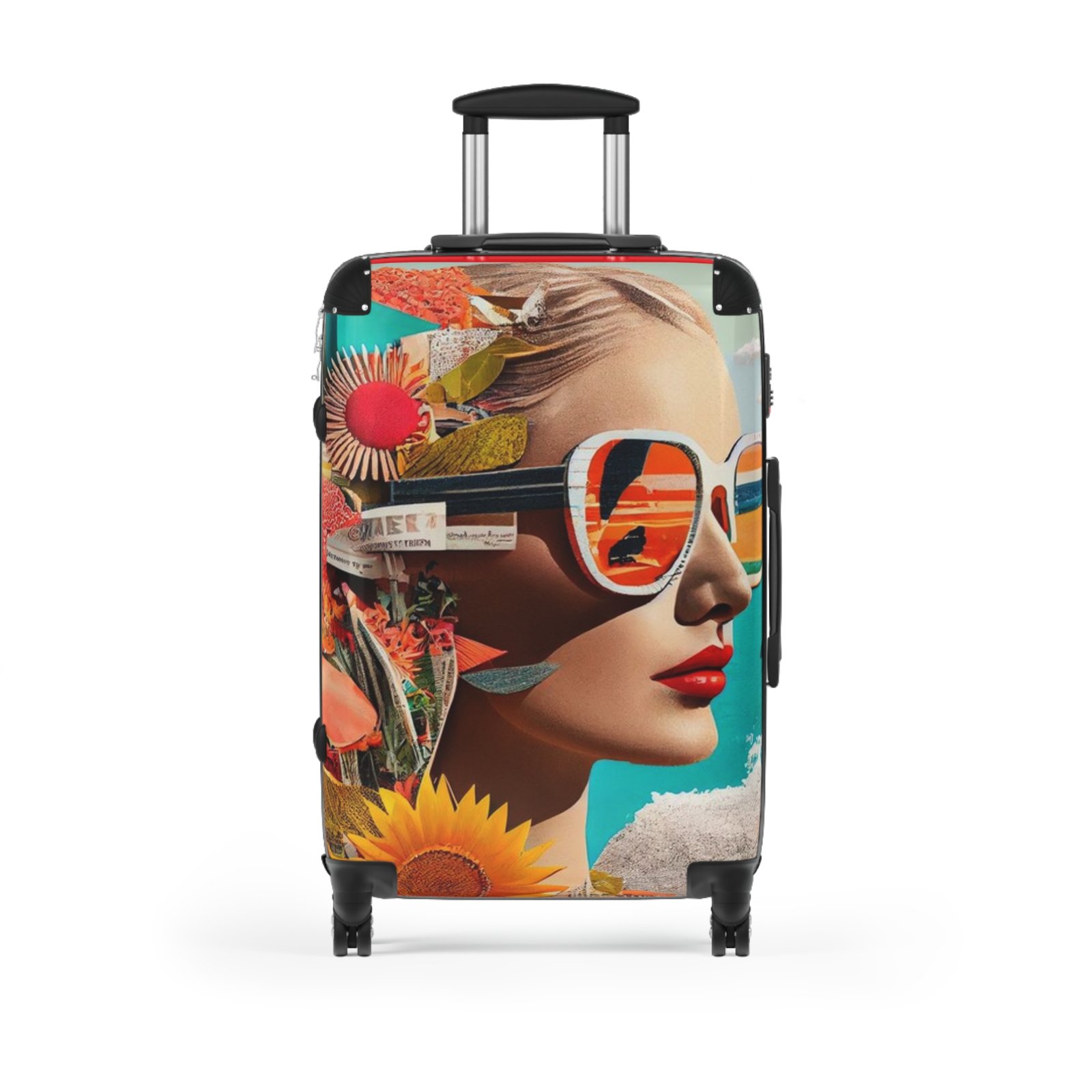 Retro Vintage 70s Prin t Suitcase Flight Case, Vintage Case, Holiday Luggage, Travel Case, Mothers day, Grandma shopping, Beach Case, Teen - Image 5