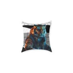 Music Dj Animal Headphones Square Poly Canvas Pillow 08