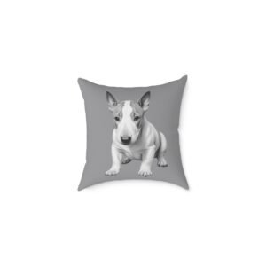 English Bull Terrier Square Poly Canvas Pillow