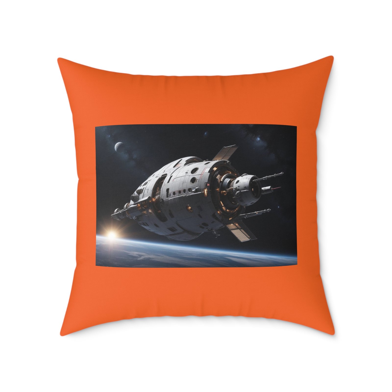Space Ship Square Poly Canvas Pillow - Image 17