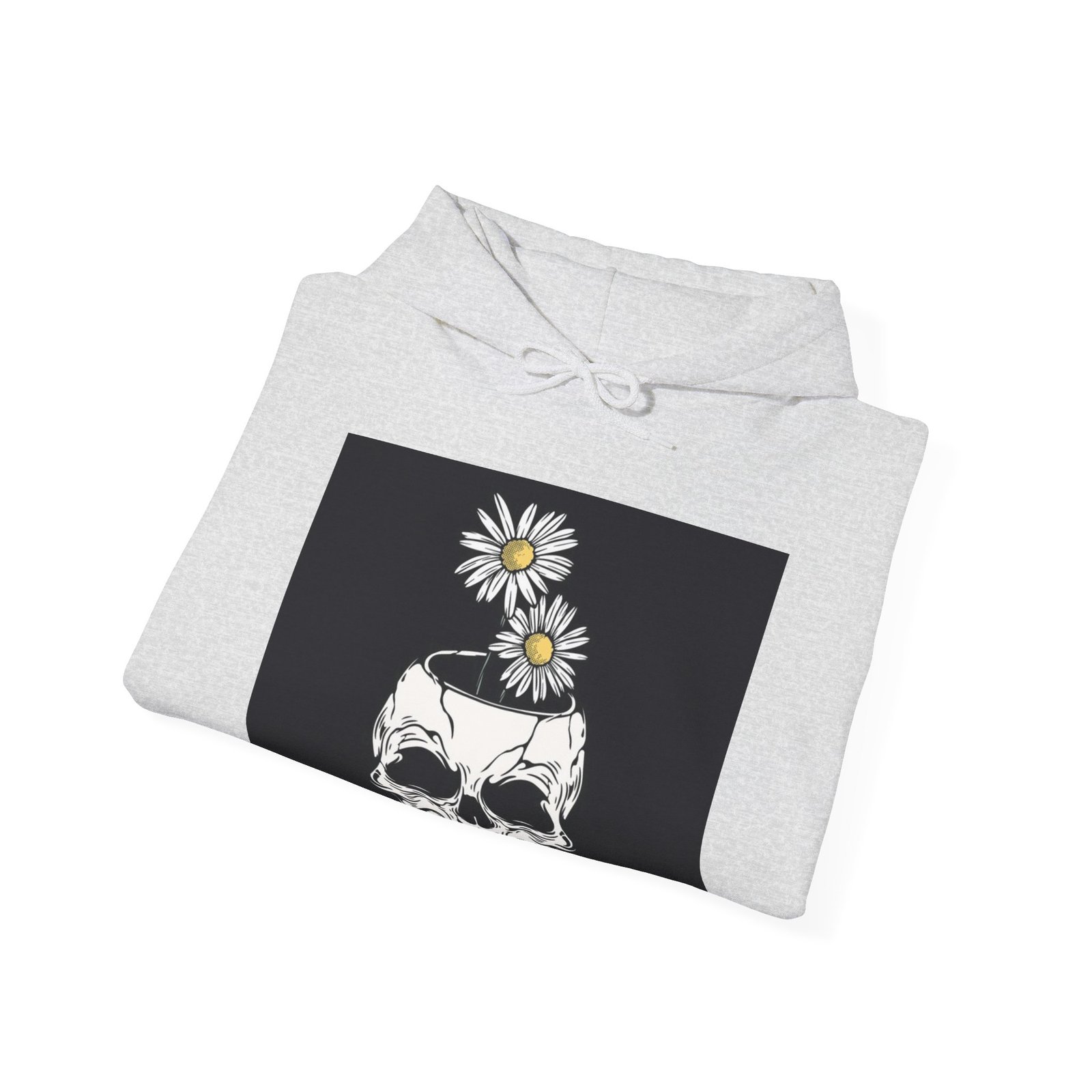 Skull Roses Tattoo Flowers Hoodie, Gothic Sweatshirt, Edgy Pullover, Dark Floral - Image 8