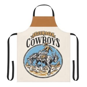 Cowboy Print Apron, 5-Color Straps (AOP)