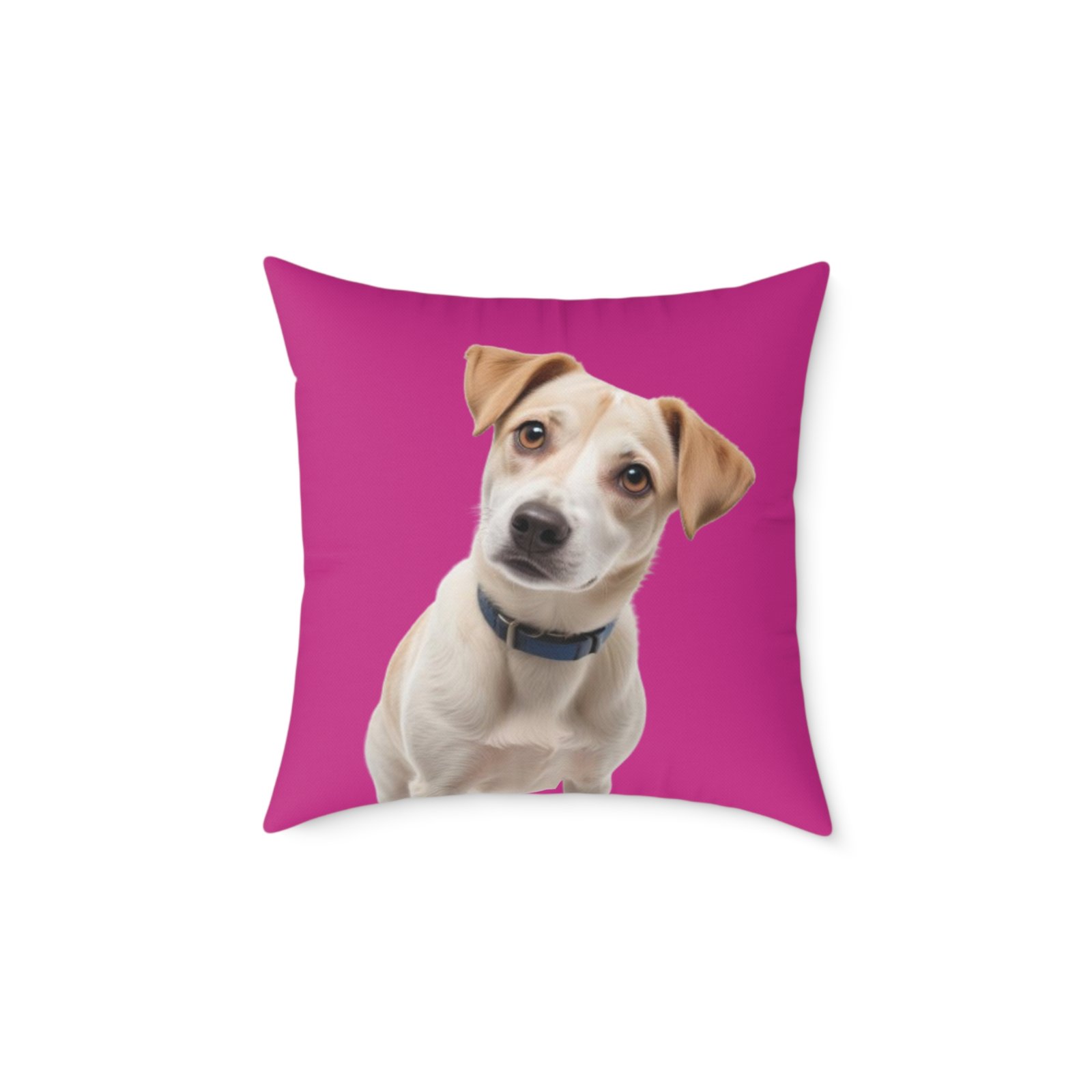 Jack Russell Square Poly Canvas Pillow - Image 9