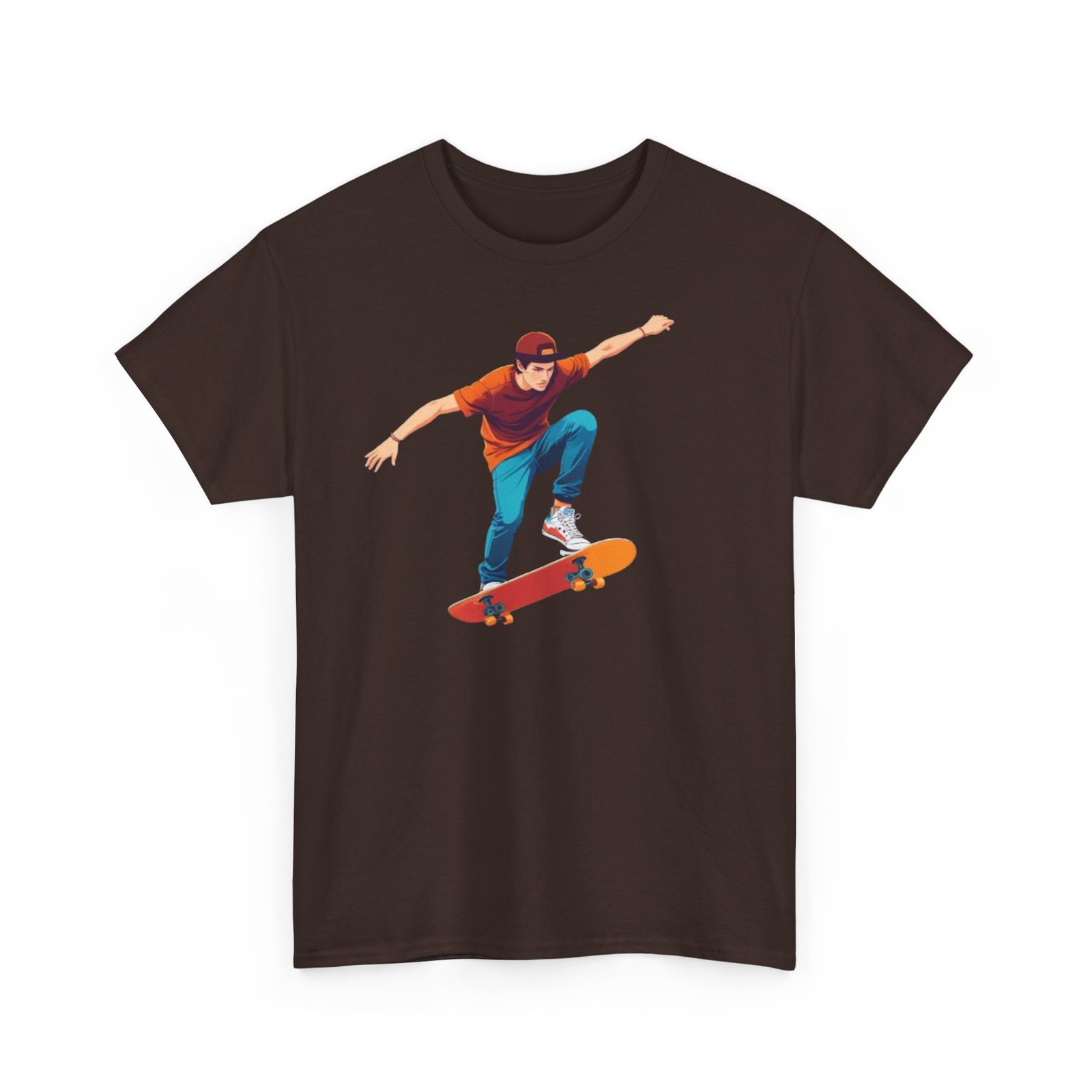 Skateboard Unisex Heavy Cotton Tee - Image 27
