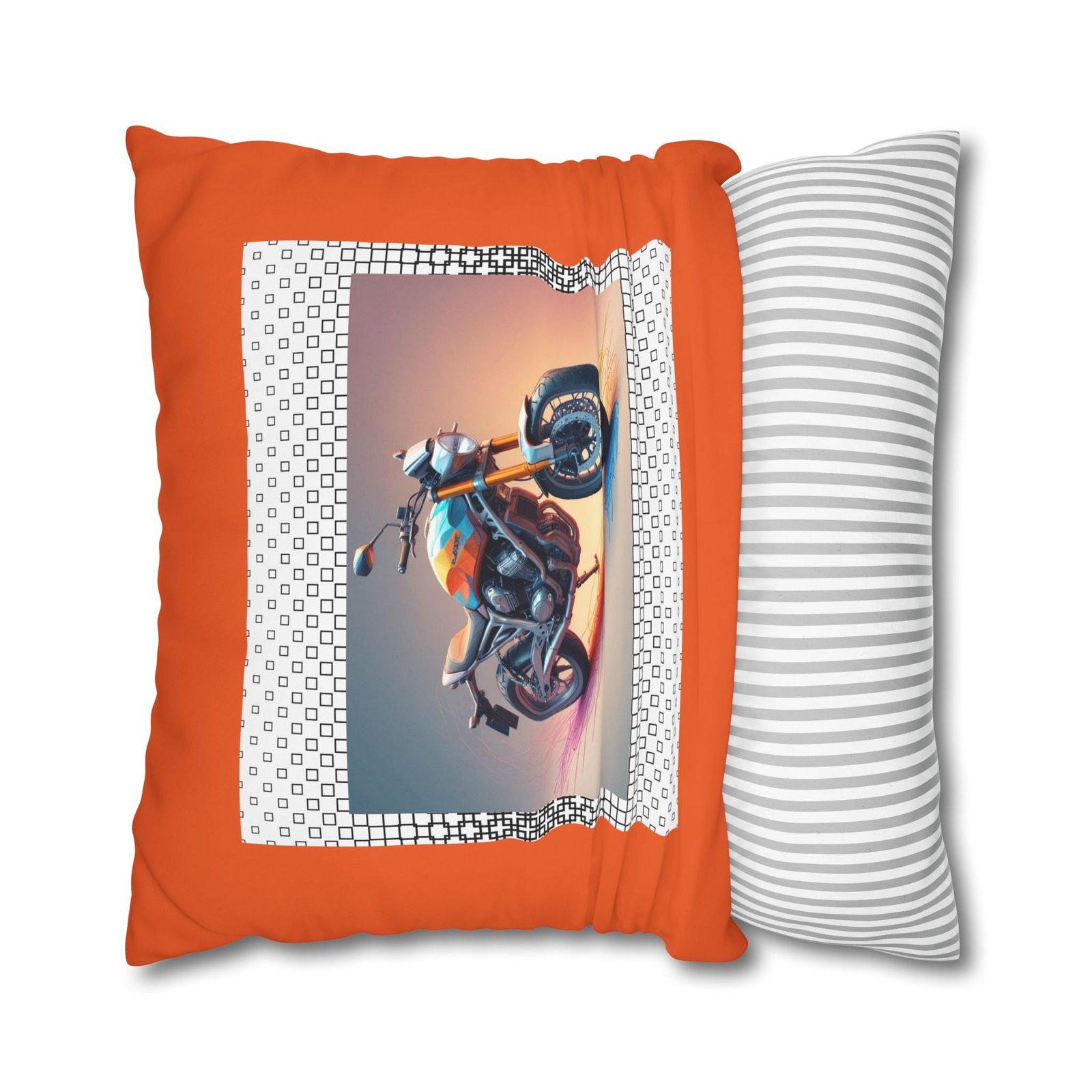 Scrambling Bikes Square Poly Canvas Pillowcase - Image 18