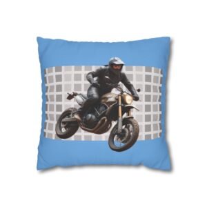 Scrambling Bikes Square Poly Canvas Pillowcase