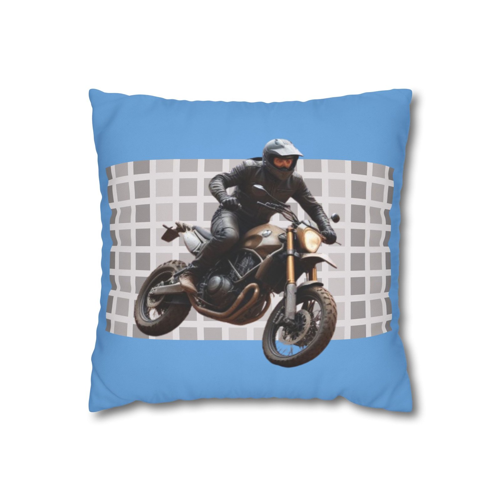 Scrambling Bikes Square Poly Canvas Pillowcase