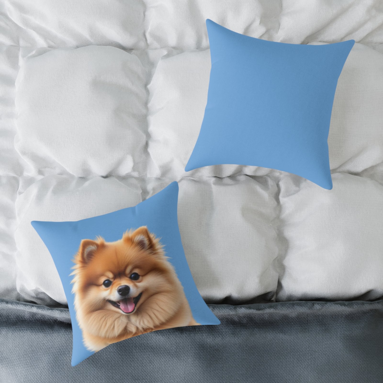 Pomeranian Dog Square Poly Canvas Pillow - Image 8