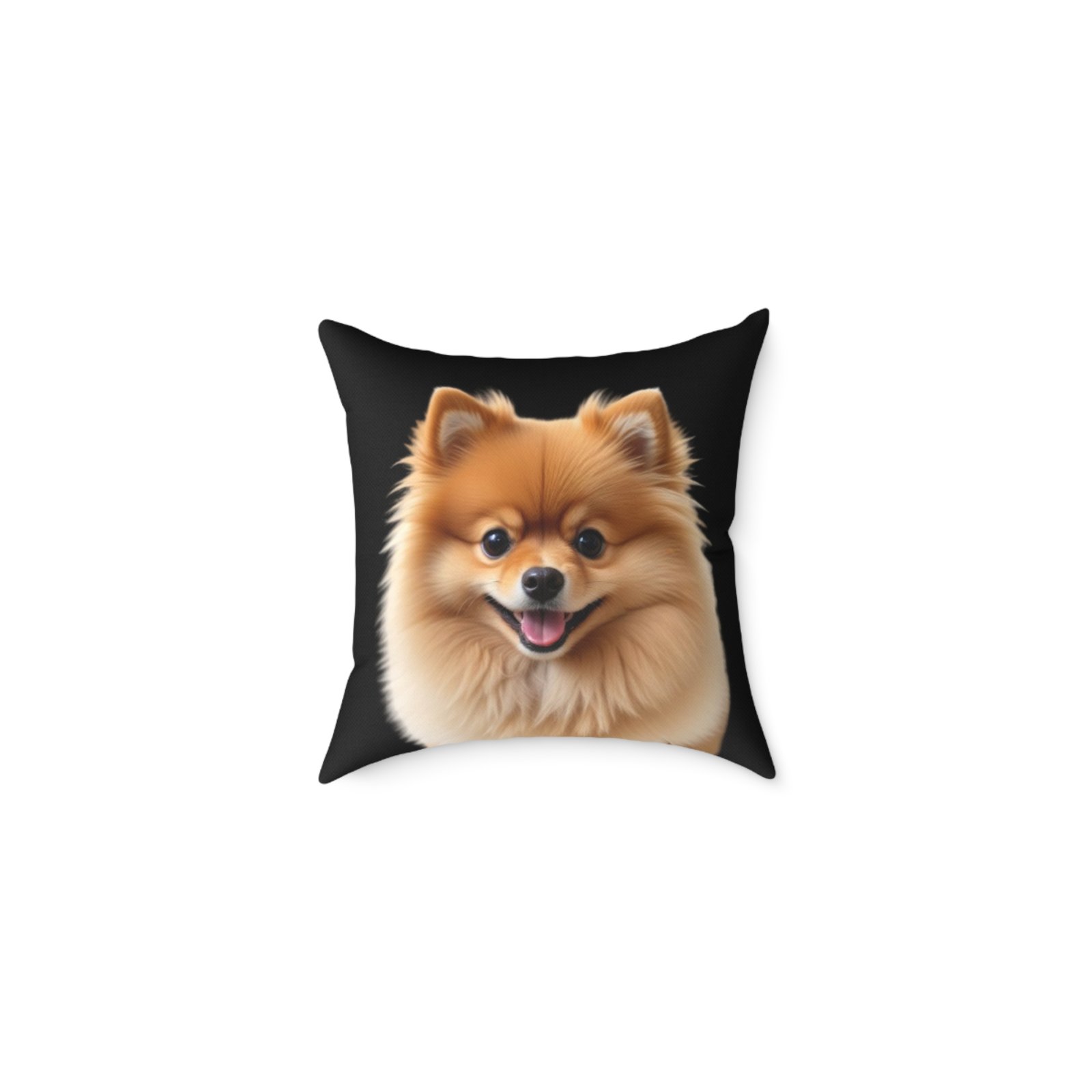 Pomeranian Dog Square Poly Canvas Pillow